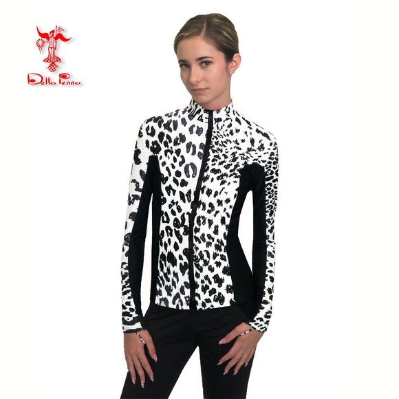 Della Penna Fashion Art Couture jacket _ Black and White Leopard Print - Picture 1 of 8